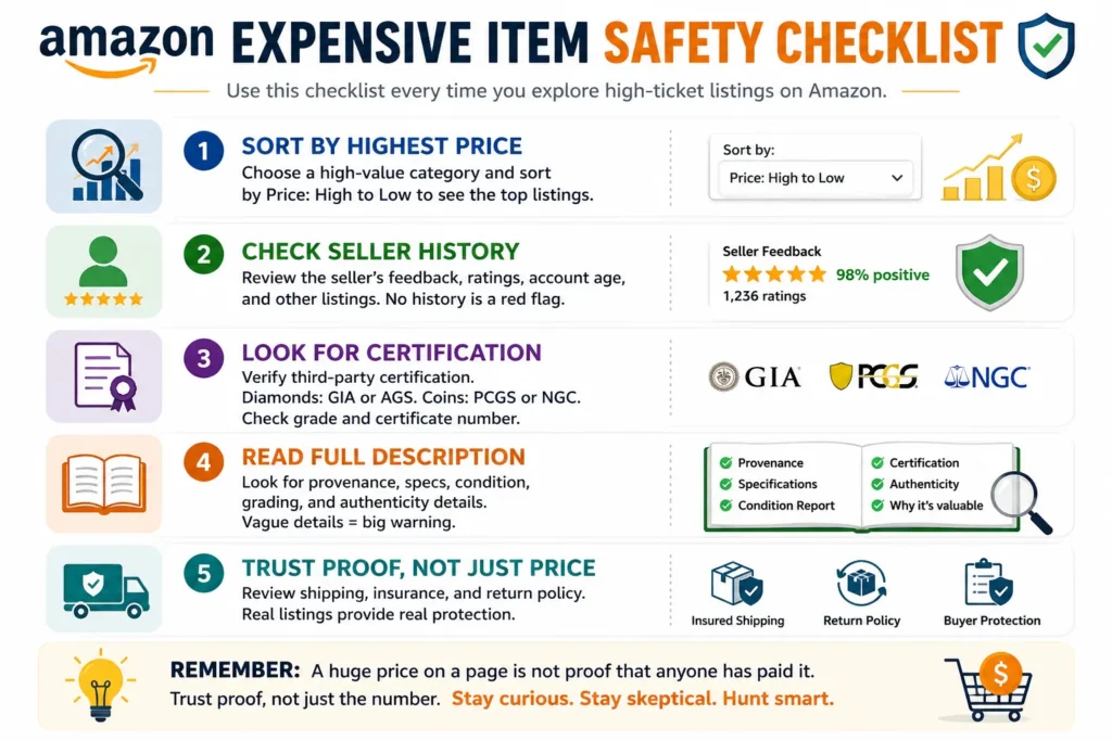 amazon expensive item safety checklist