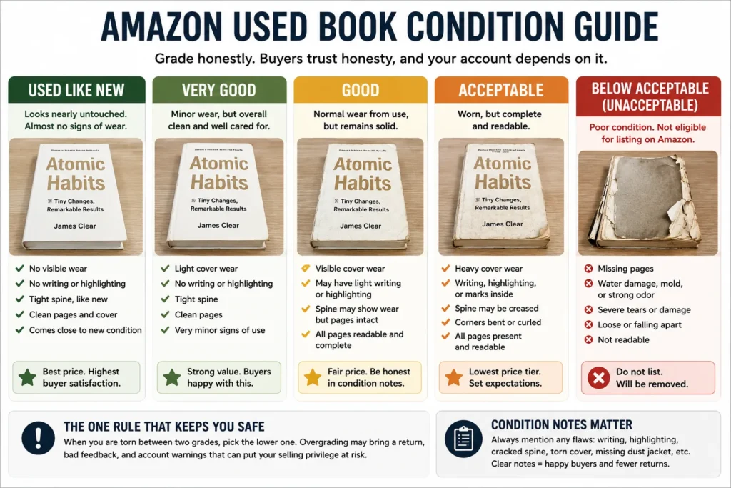 amazon used book condition guide