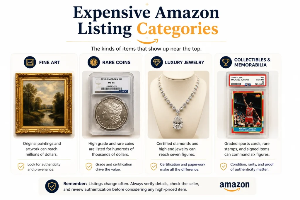 expensive amazon listing categories