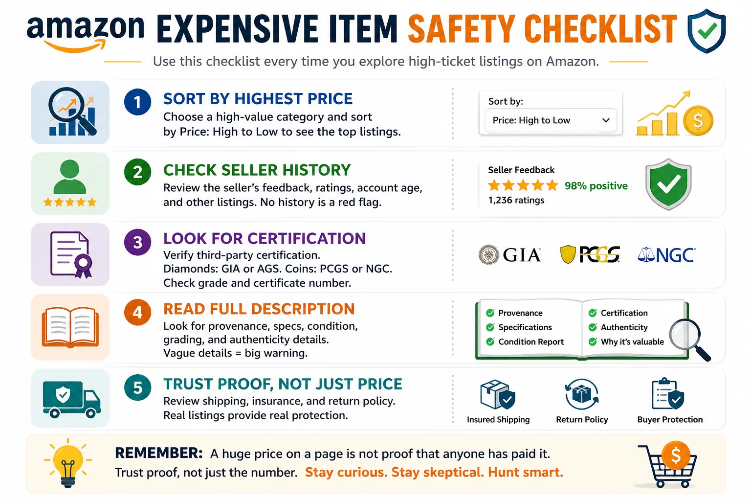 amazon expensive item safety checklist